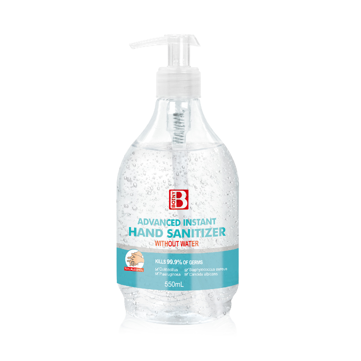 保賜利牌75%酒精免洗手消毒液 550ML